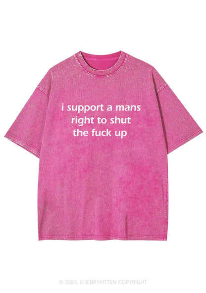 I Support A Mans Right Y2K Washed Tee Cherrykitten