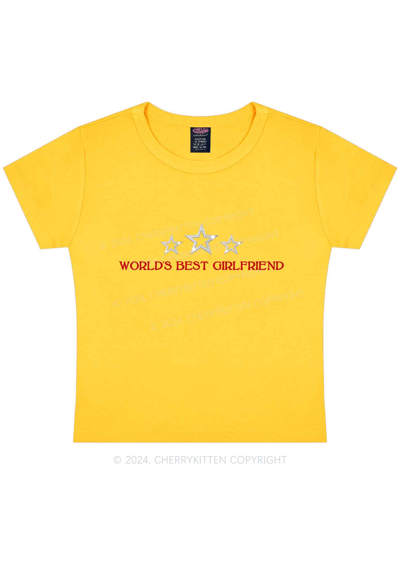 World's Best Girlfriend Y2K Baby Tee Cherrykitten