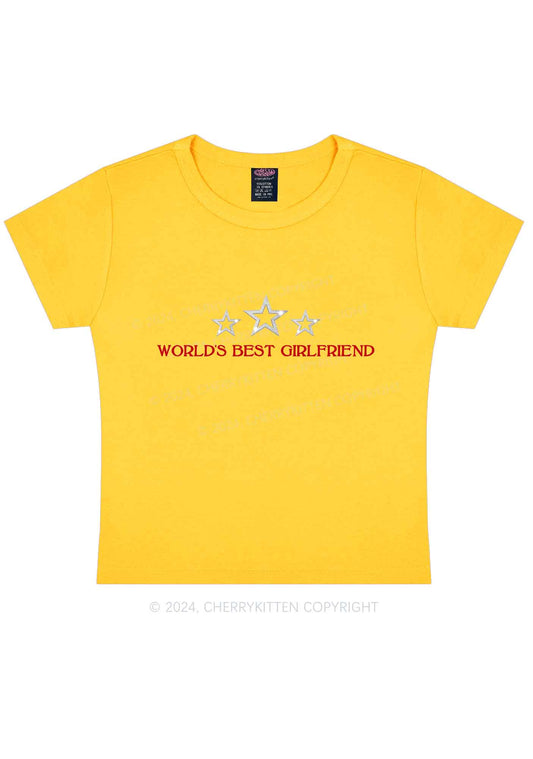 World's Best Girlfriend Y2K Baby Tee Cherrykitten