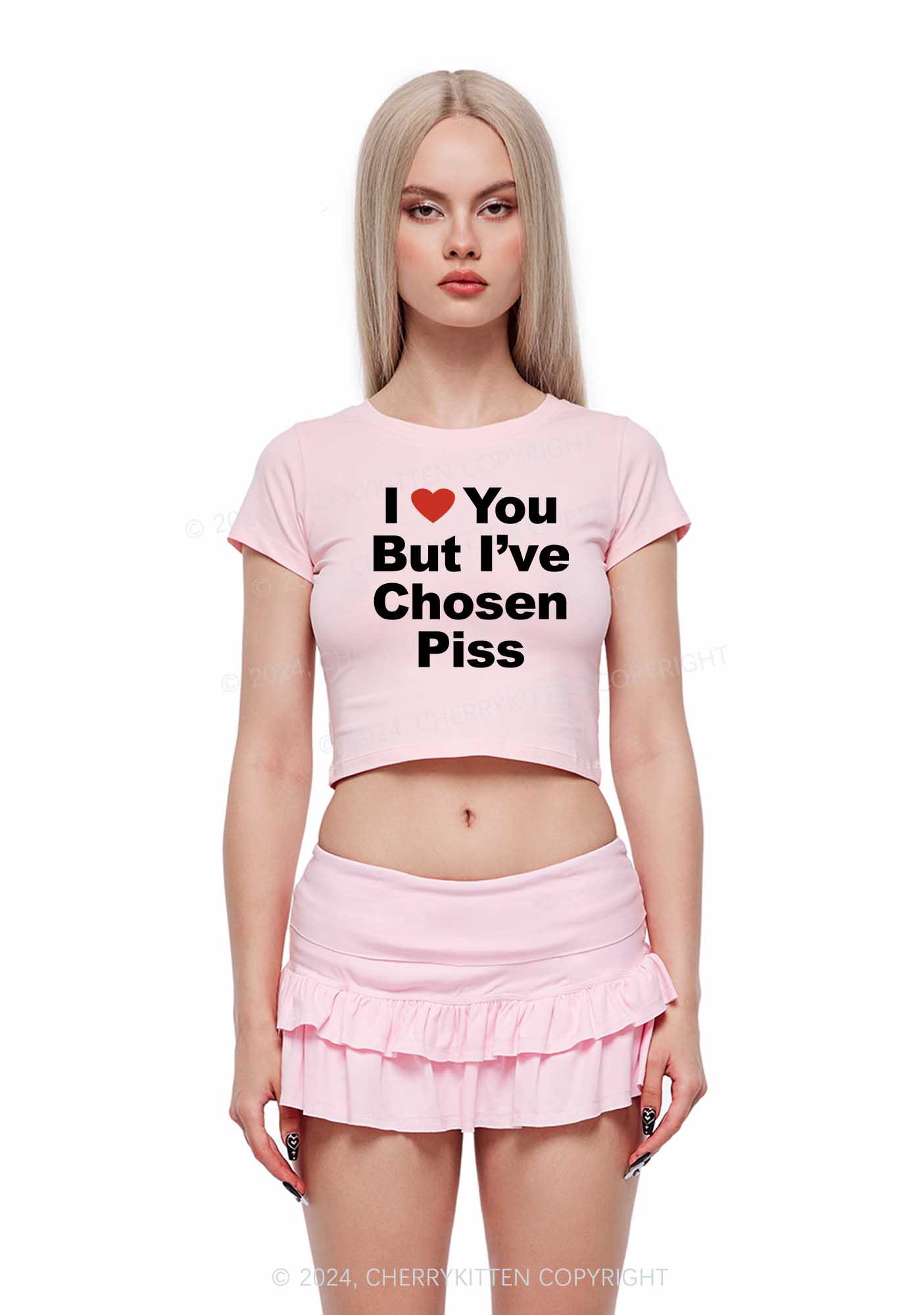 I've Chosen Piss Y2K Baby Tee Cherrykitten