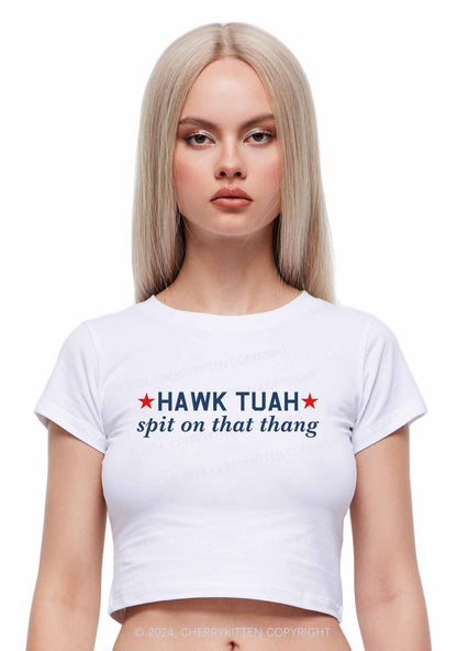 HAWK TUAH Y2K Baby Tee Cherrykitten