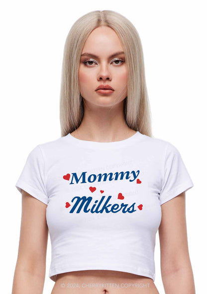 Mommy Milkers Y2K Baby Tee Cherrykitten