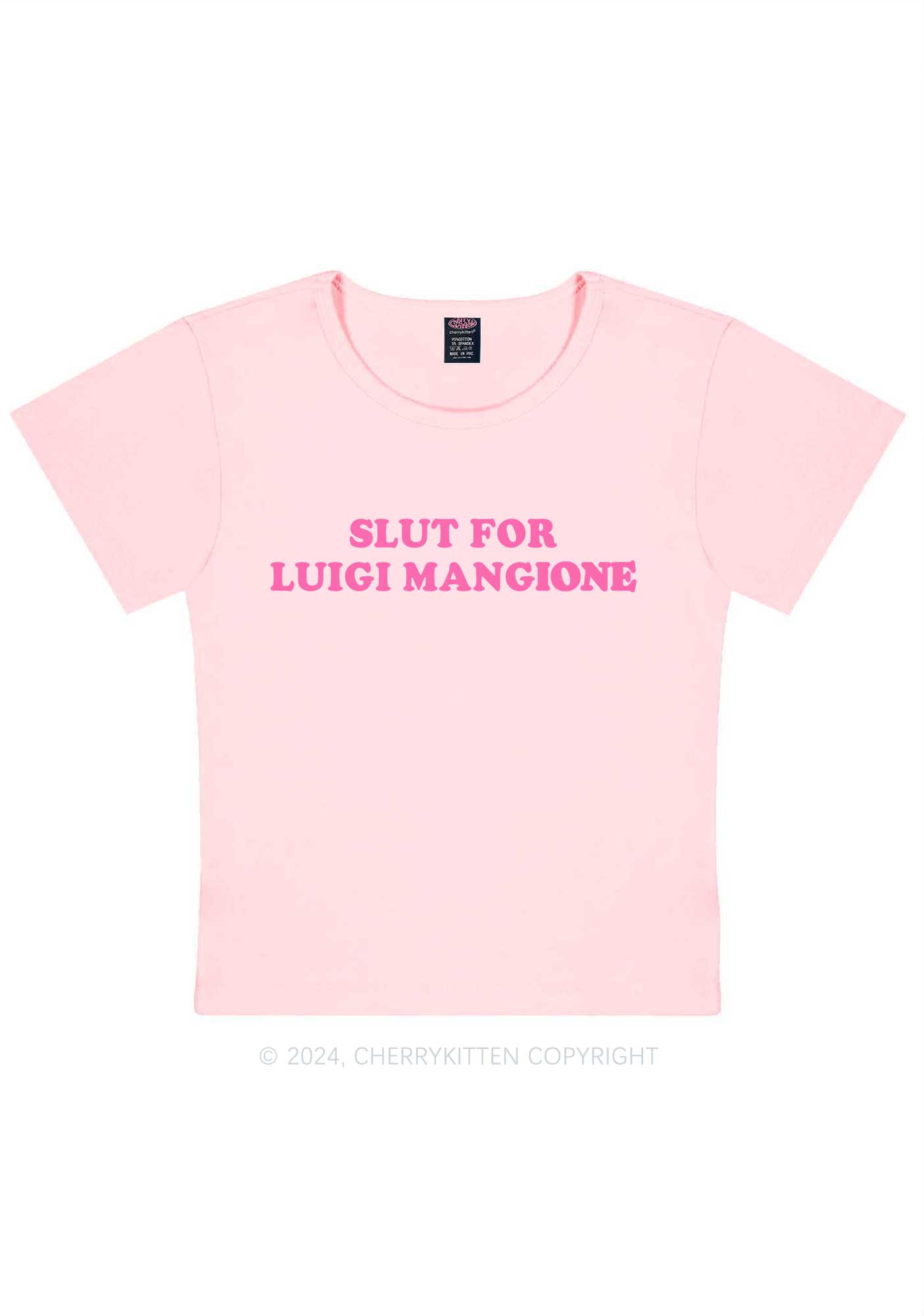 Slxt For Luigi Y2K Baby Tee Cherrykitten