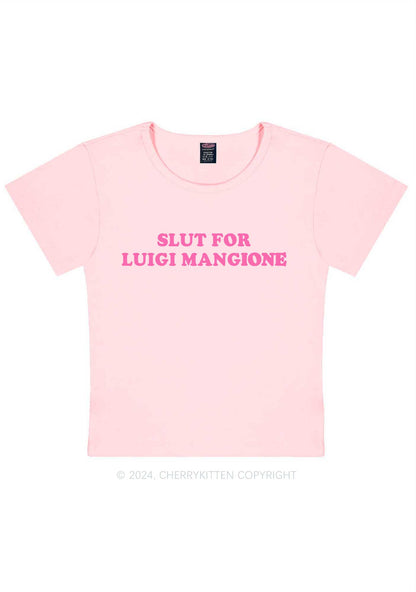 Slxt For Luigi Y2K Baby Tee Cherrykitten