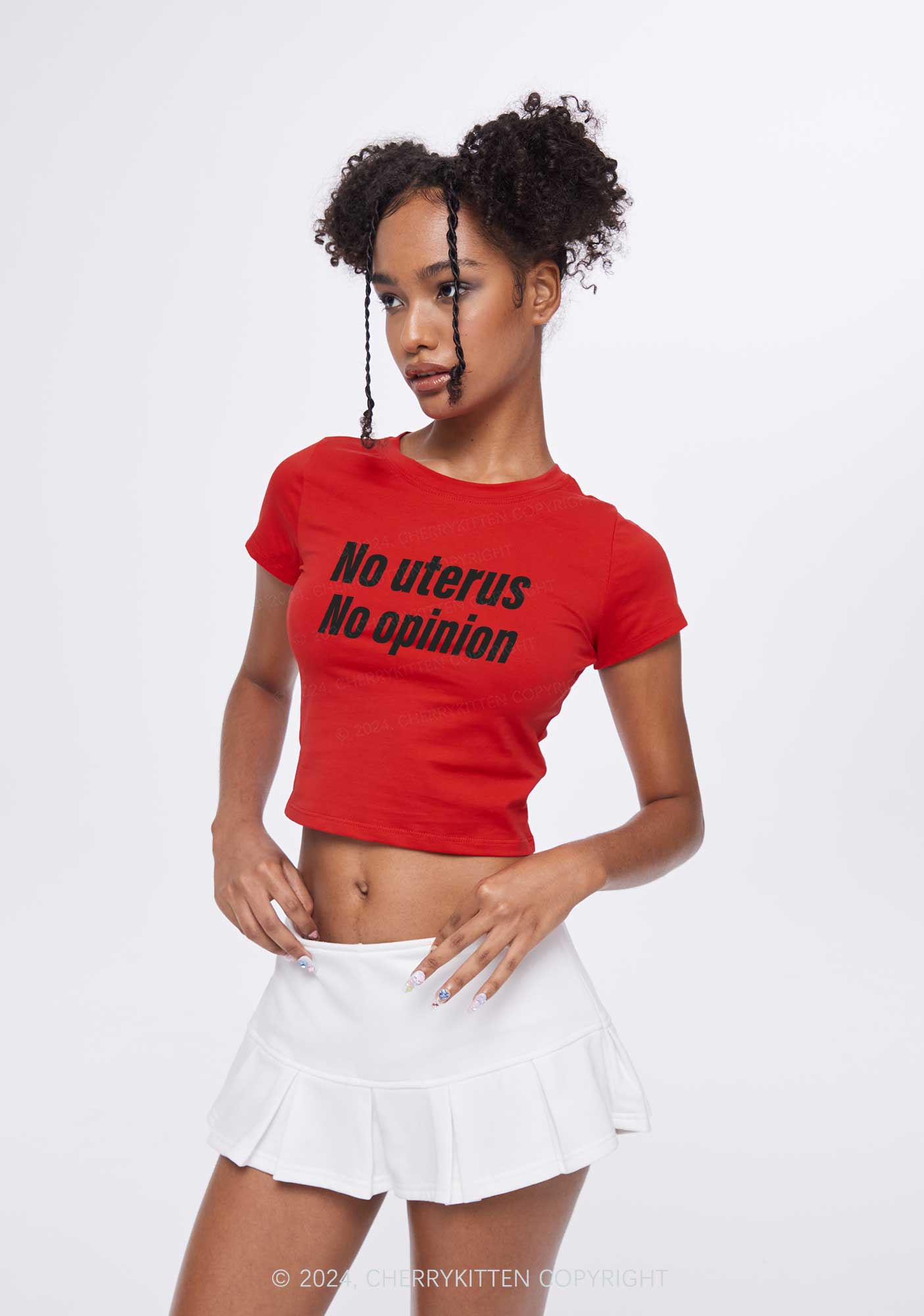 No Uterus No Opinion Y2K Baby Tee Cherrykitten