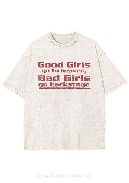 Bad Girls Go Backstage Y2K Washed Tee Cherrykitten