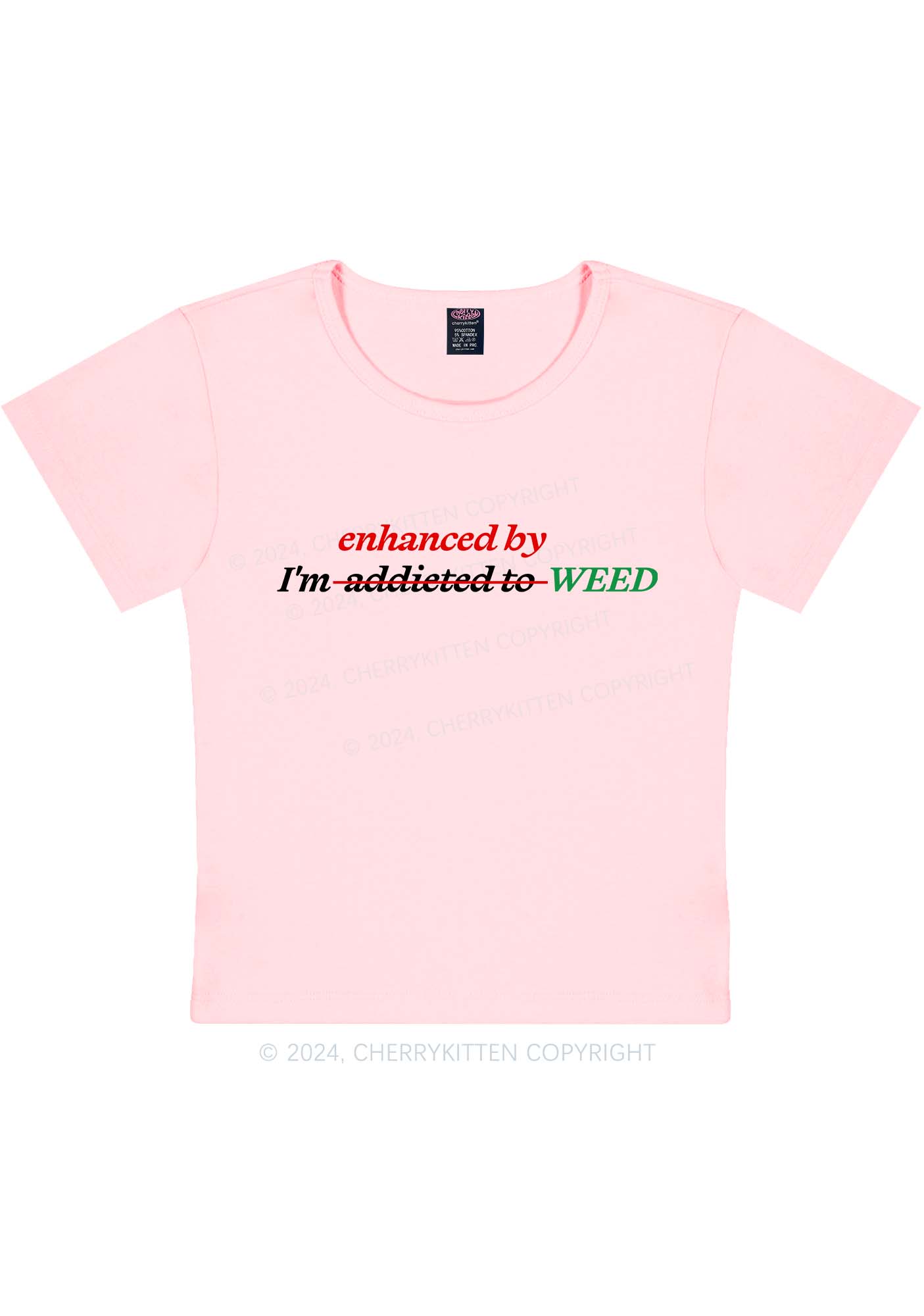 Enhanced By Wxxd Y2K Baby Tee Cherrykitten