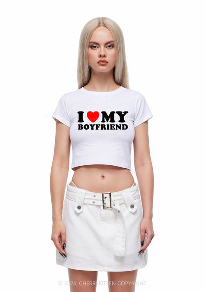 I Love Boyfriend Y2K Valentine's Day Baby Tee Cherrykitten