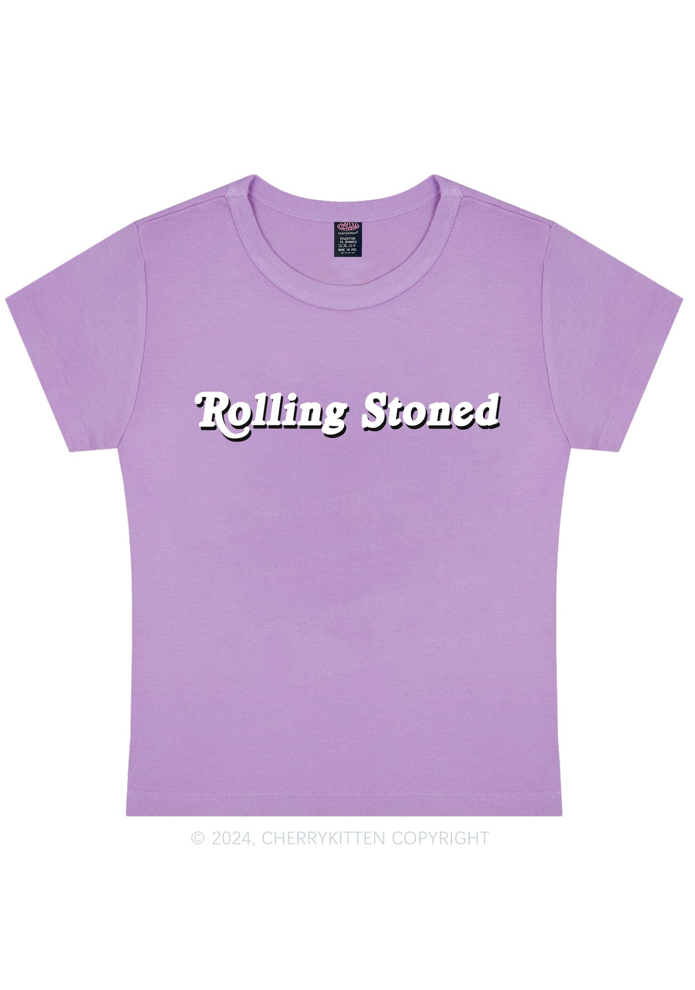 Curvy Rolling Stoned Y2K Baby Tee Cherrykitten