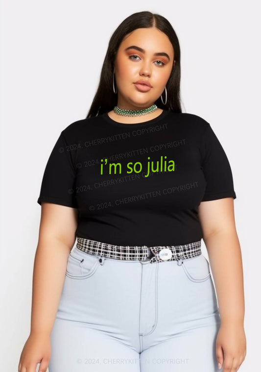 Curvy I'm So Julia Y2K Baby Tee Cherrykitten