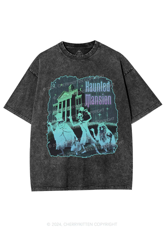 Halloween Haunted Mansion Y2K Washed Tee Cherrykitten