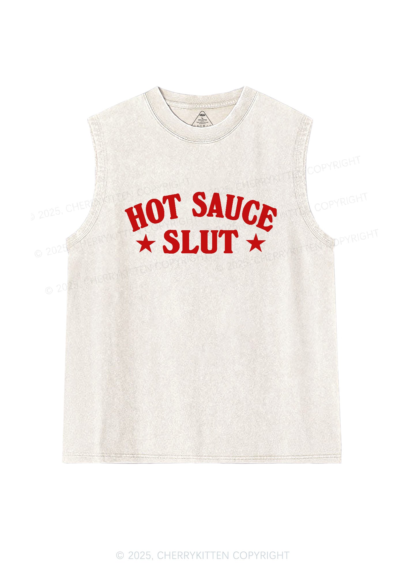 Hot Sauce Slxt Y2K Washed Tank Cherrykitten