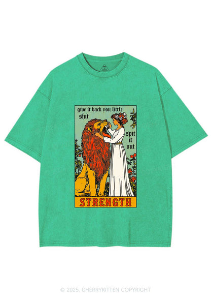 Spit It Out Strength Y2K Washed Tee Cherrykitten