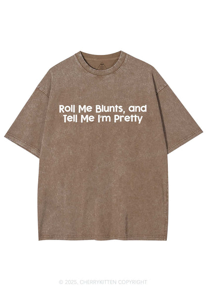 Roll Me Blunts Y2K Washed Tee Cherrykitten