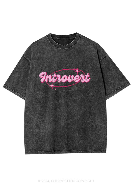 Introvert Universe Y2K Washed Tee Cherrykitten