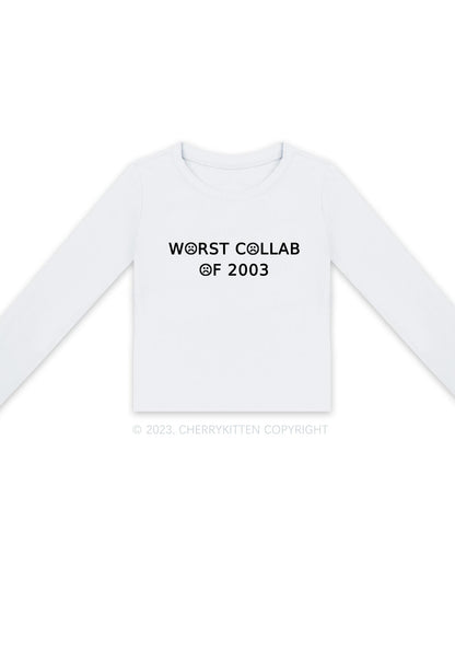 Custom Year Worst Collab Long Sleeve Crop Top Cherrykitten