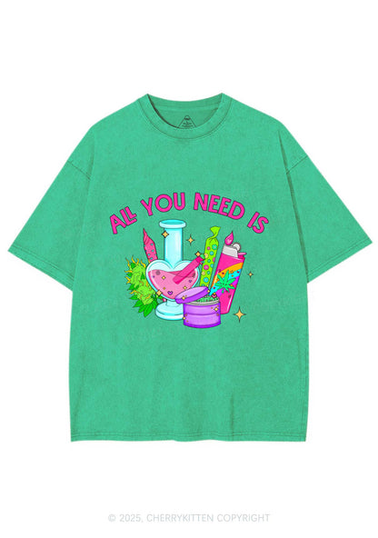 All You Need Is Y2K Washed Tee Cherrykitten