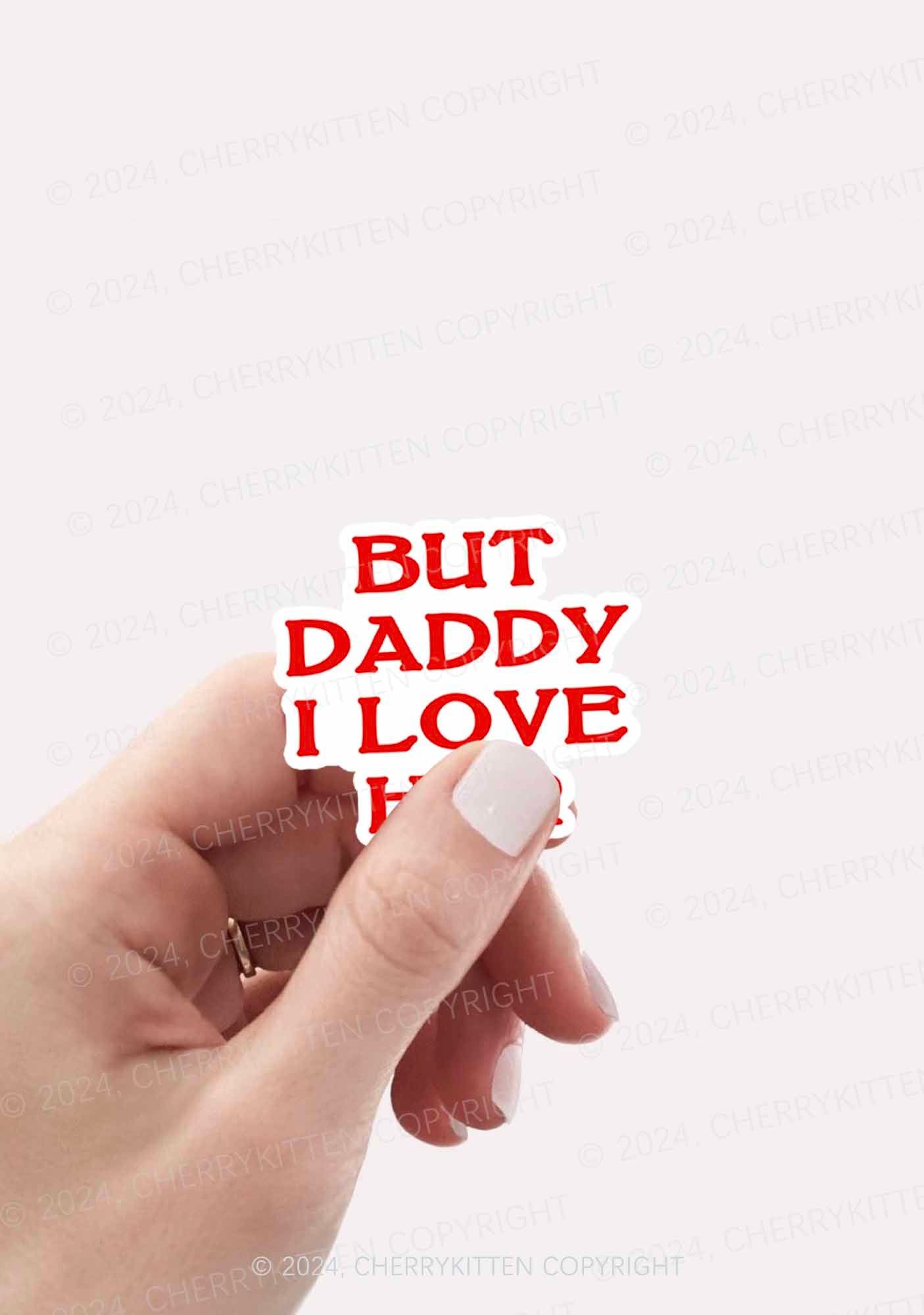 But Daddy I Love Her 1Pc Y2K Sticker Cherrykitten