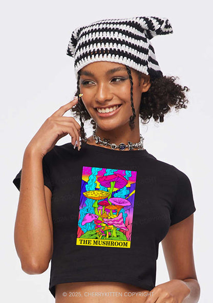 The Mushroom Y2K Baby Tee Cherrykitten