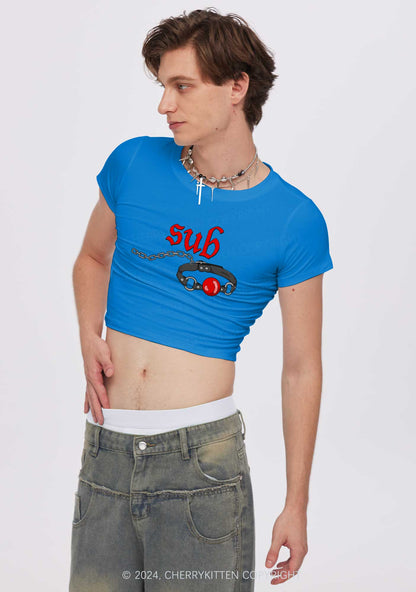 Sub Handcuffs Y2K Baby Tee Cherrykitten