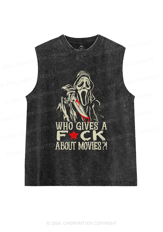 Halloween Fxxk Movies Y2K Washed Tank Cherrykitten