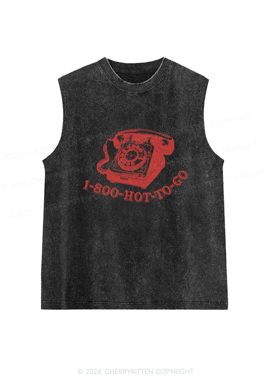 Hot To Go Y2K Washed Tank Cherrykitten