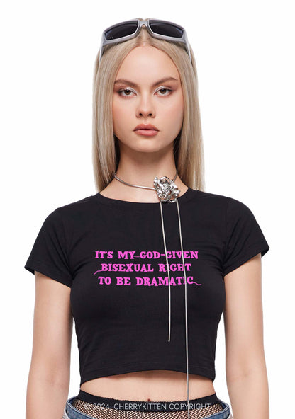 God-Given Bisexual Right Y2K Baby Tee Cherrykitten