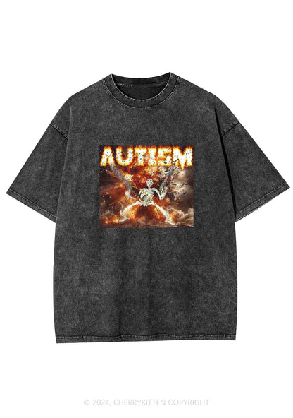 Autism Y2K Washed Tee Cherrykitten