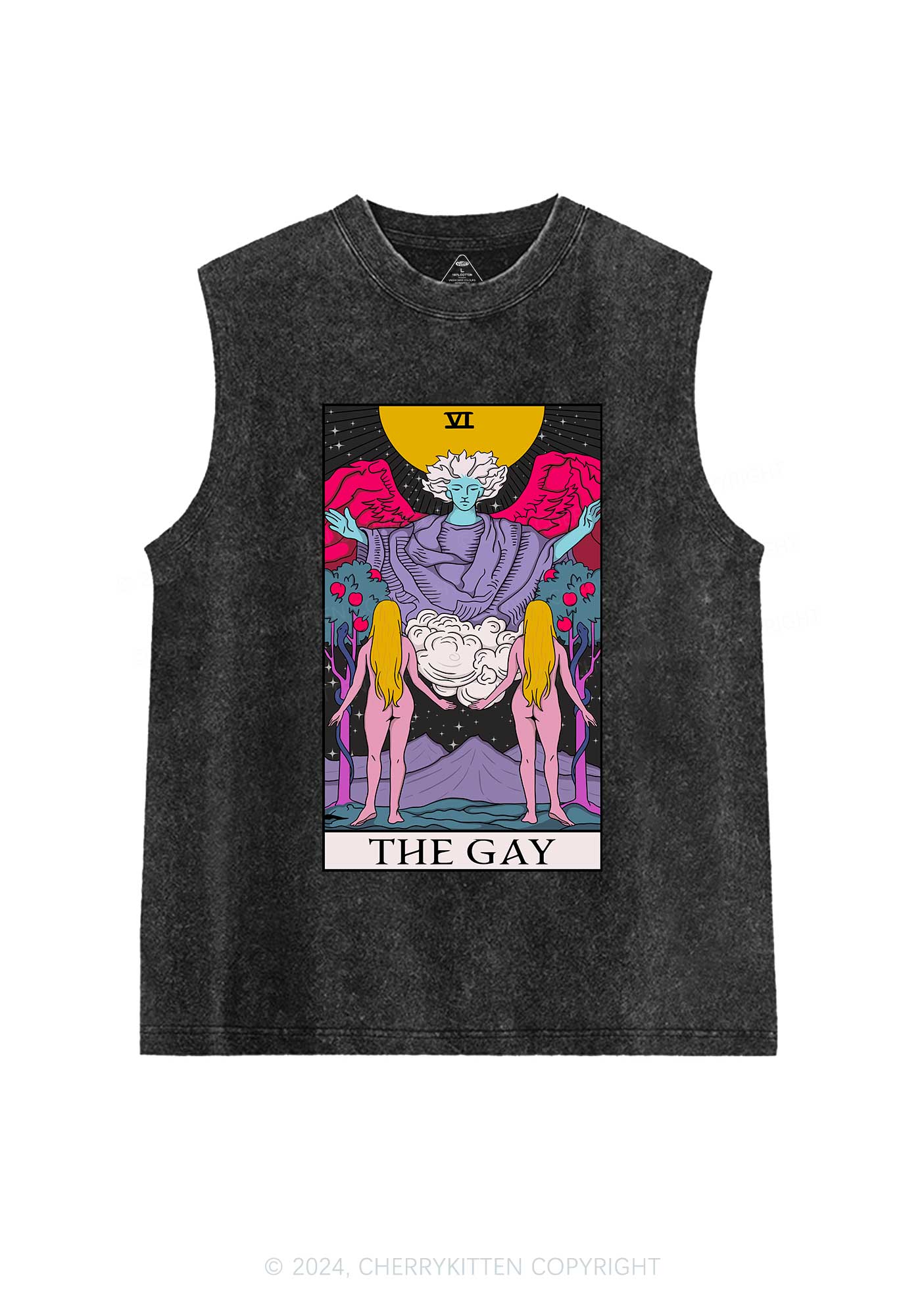 The Gay Witch Y2K Washed Tank Cherrykitten