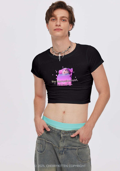 Horrors Persist Y2K Baby Tee Cherrykitten