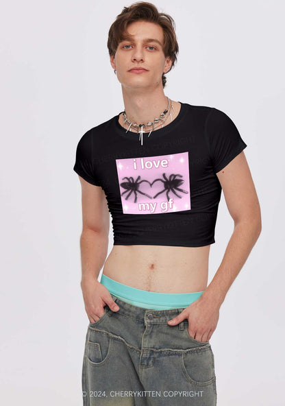 Love My Spider BF Y2K Valentine's Day Baby Tee Cherrykitten