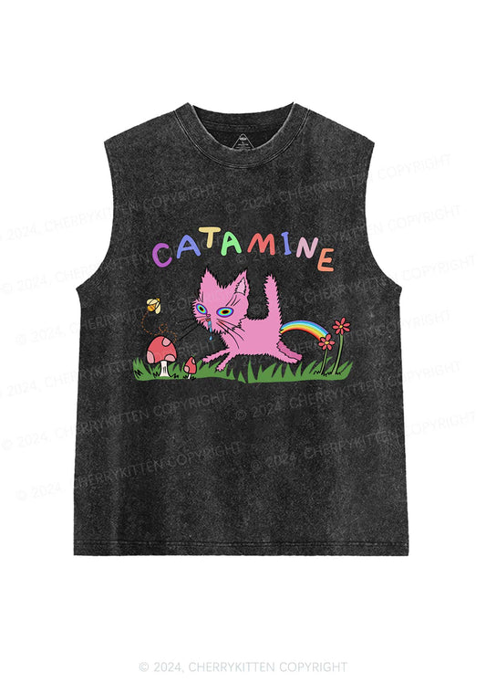 Catamine Y2K Washed Tank Cherrykitten