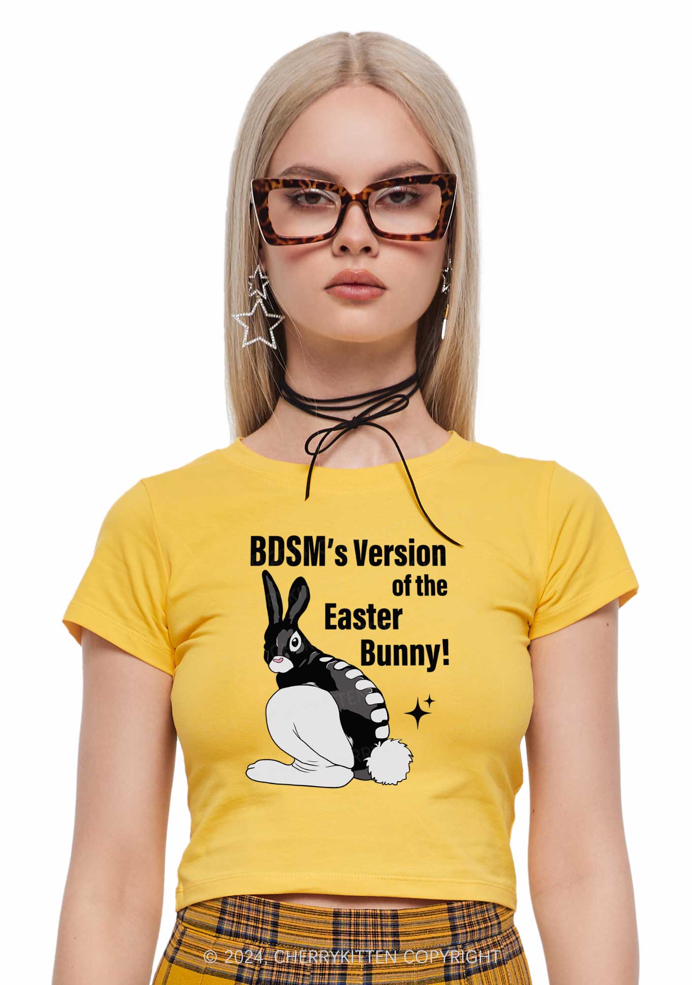 Easter Bunny Y2K Baby Tee Cherrykitten