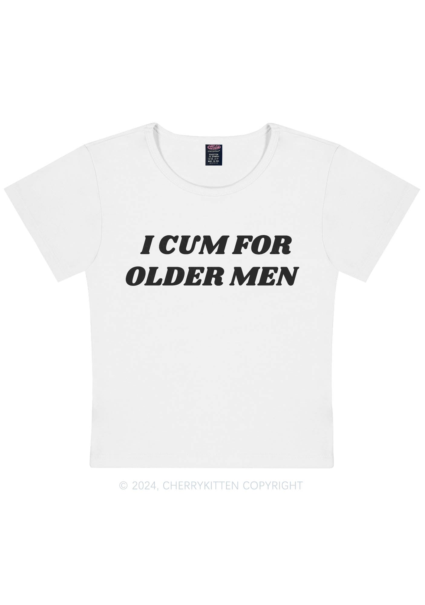 Curvy Come For Older Men Y2K Baby Tee Cherrykitten