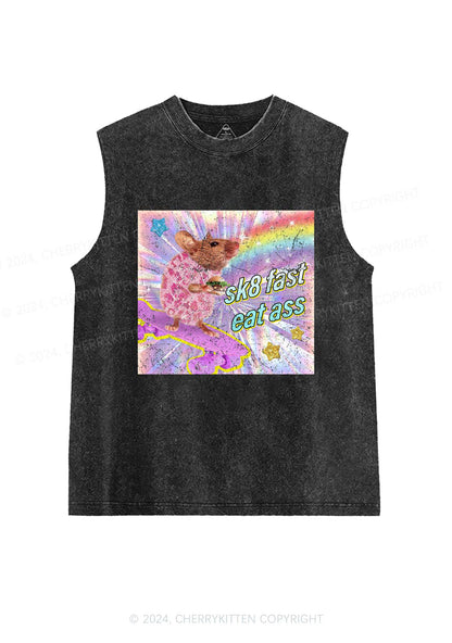 Fast Eat Y2K Washed Tank Cherrykitten