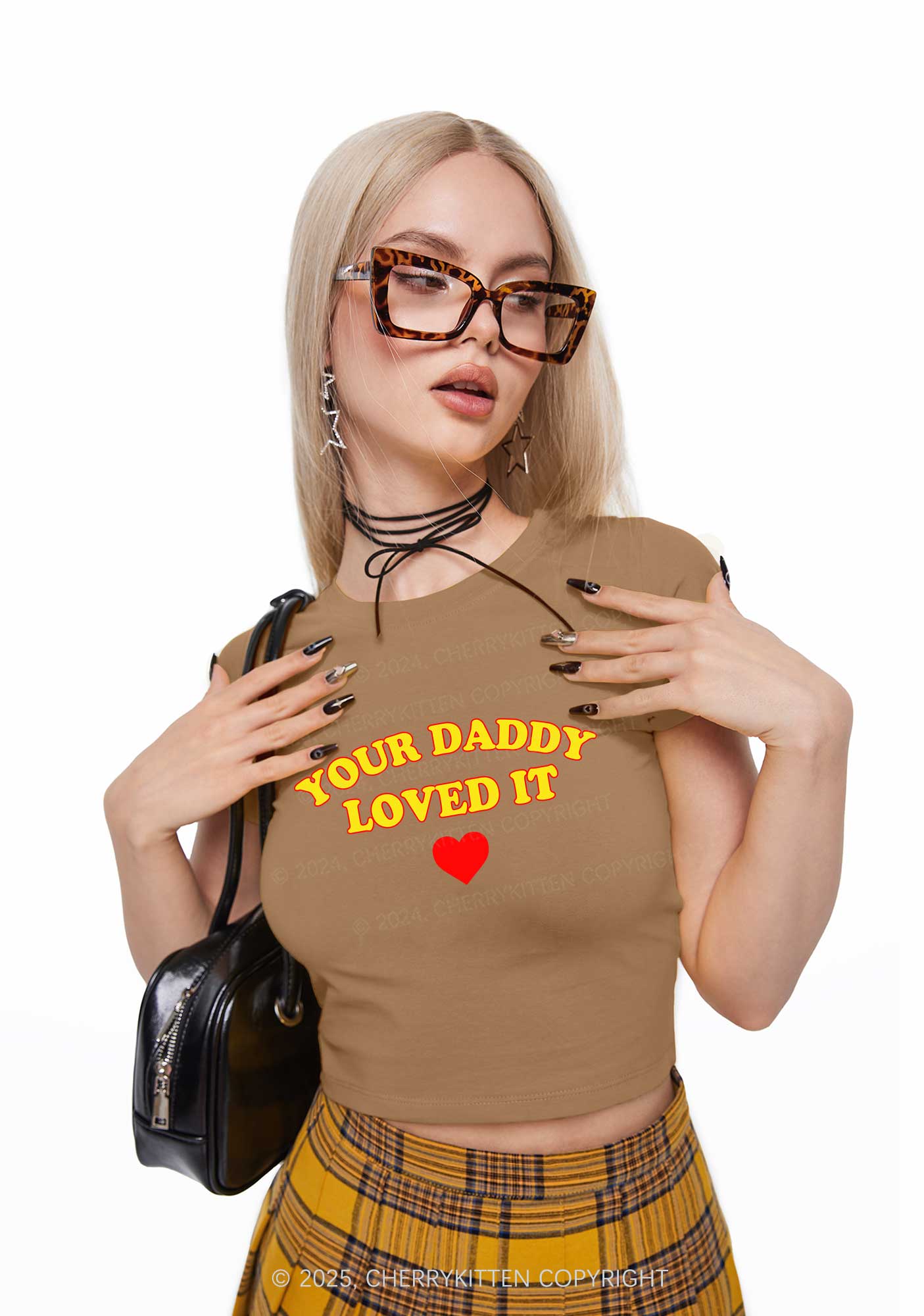 Your Daddy Loved It Y2K Baby Tee Cherrykitten