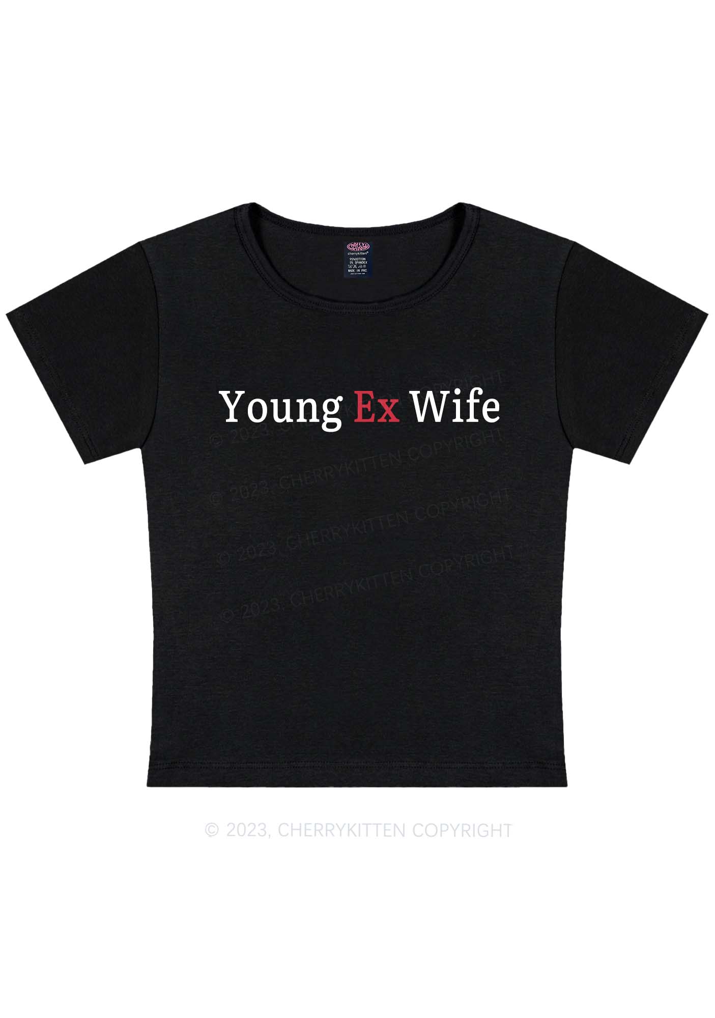 Young Ex Wife Y2K Baby Tee Cherrykitten