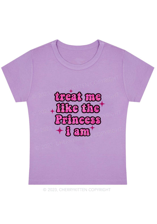 Treat Me Like The Princess I Am Y2K Baby Tee Cherrykitten