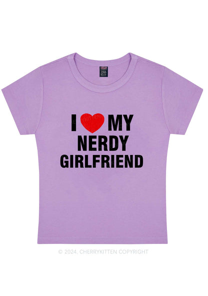 Love My Nerdy Girlfriend Y2K Valentine's Day Baby Tee Cherrykitten