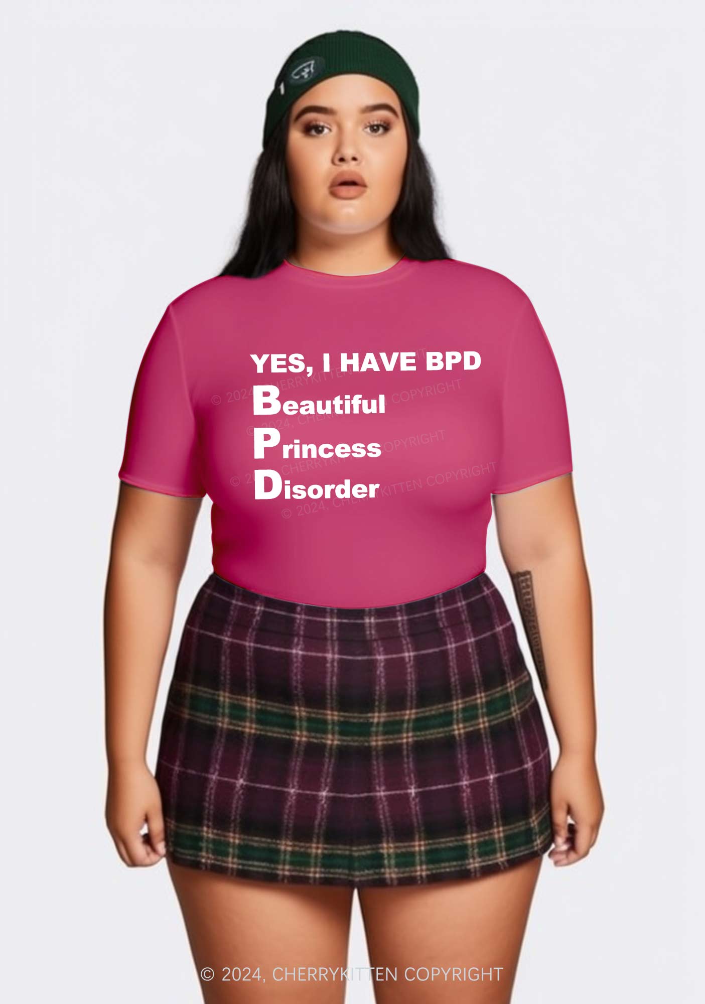 Curvy I Have BPD Y2K Baby Tee Cherrykitten