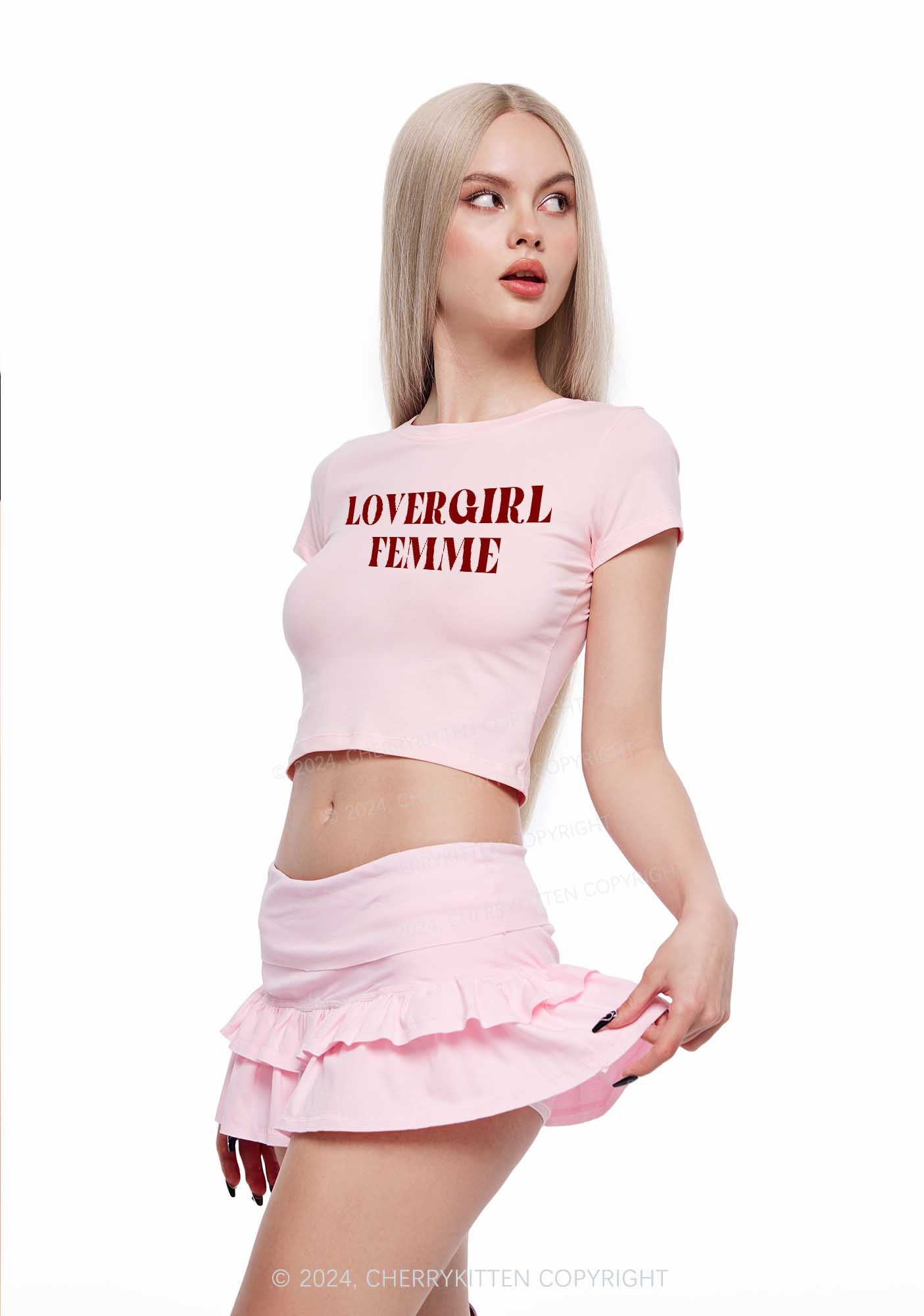 Lovergirl Femme Y2K Baby Tee Cherrykitten