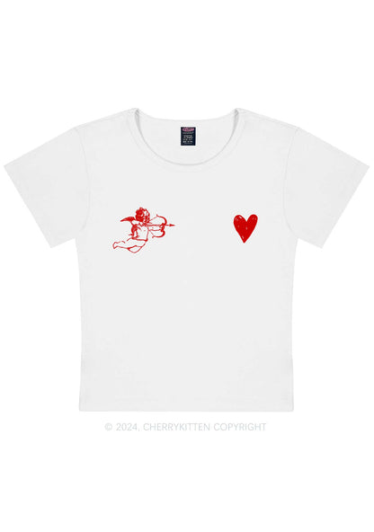 Cupid Red Heart Y2K Valentine's Day Baby Tee Cherrykitten