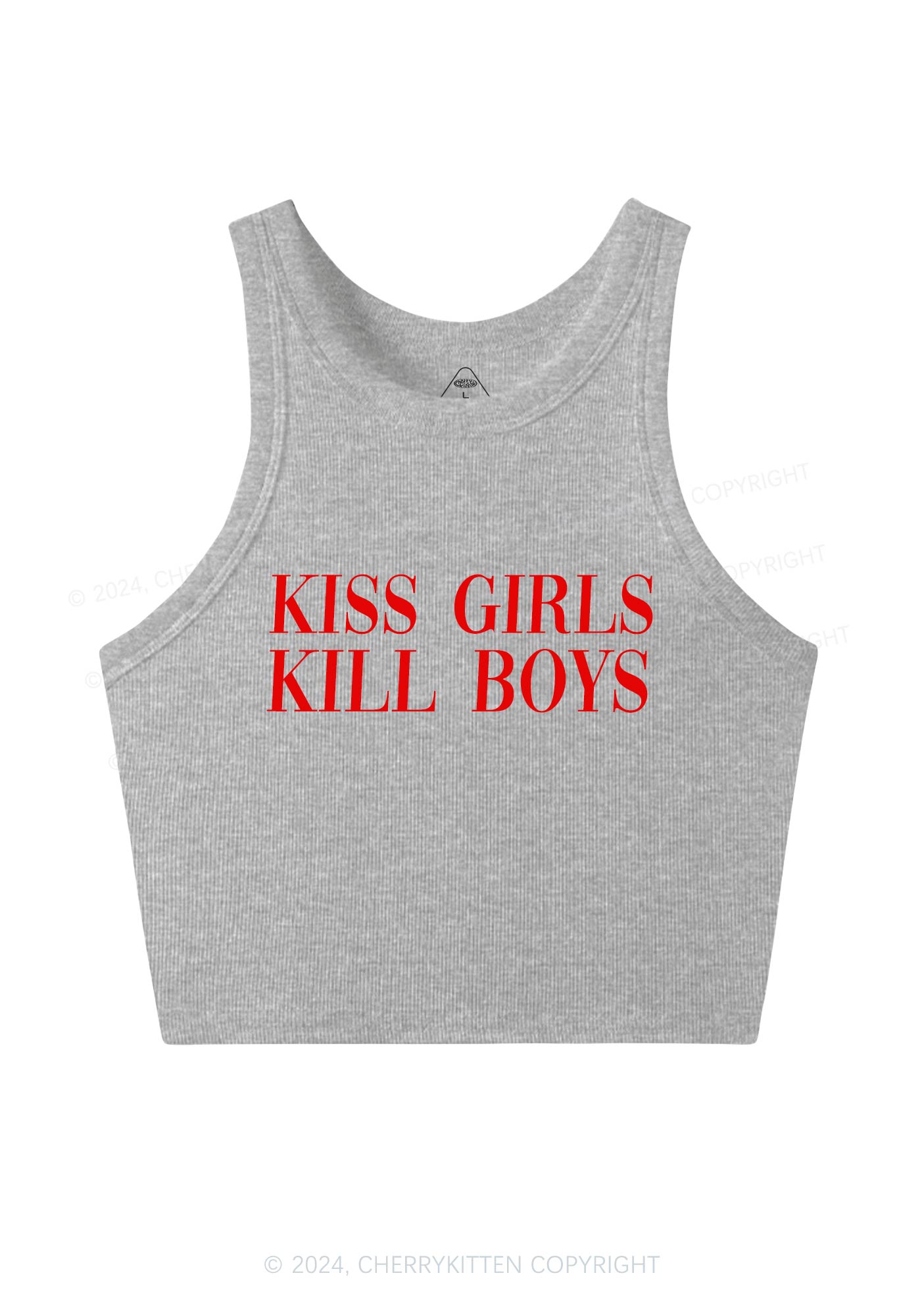 Kiss Girls Y2K Crop Tank Top Cherrykitten