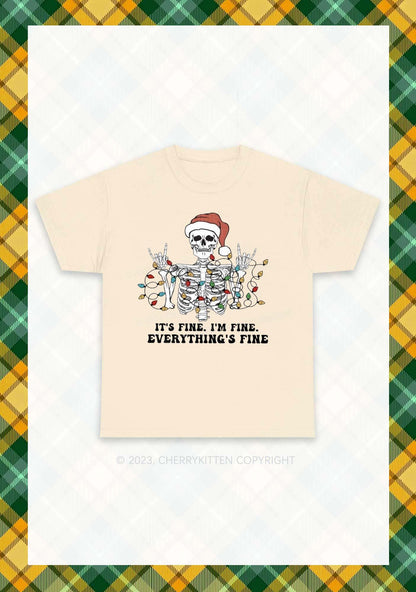 Everything's Fine Christmas Chunky Shirt Cherrykitten