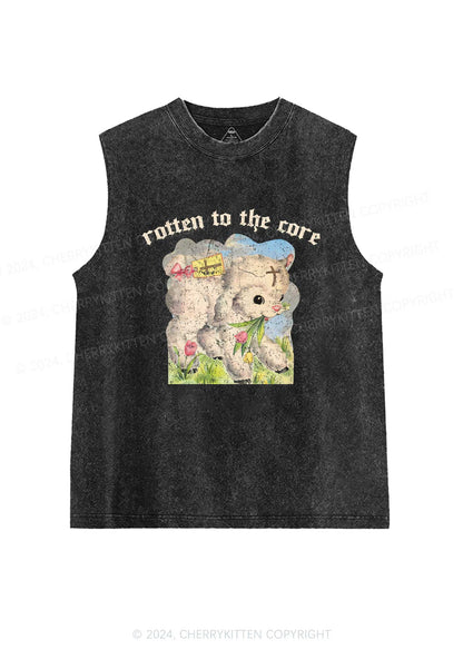 Rotten To The Core Y2K Washed Tank Cherrykitten