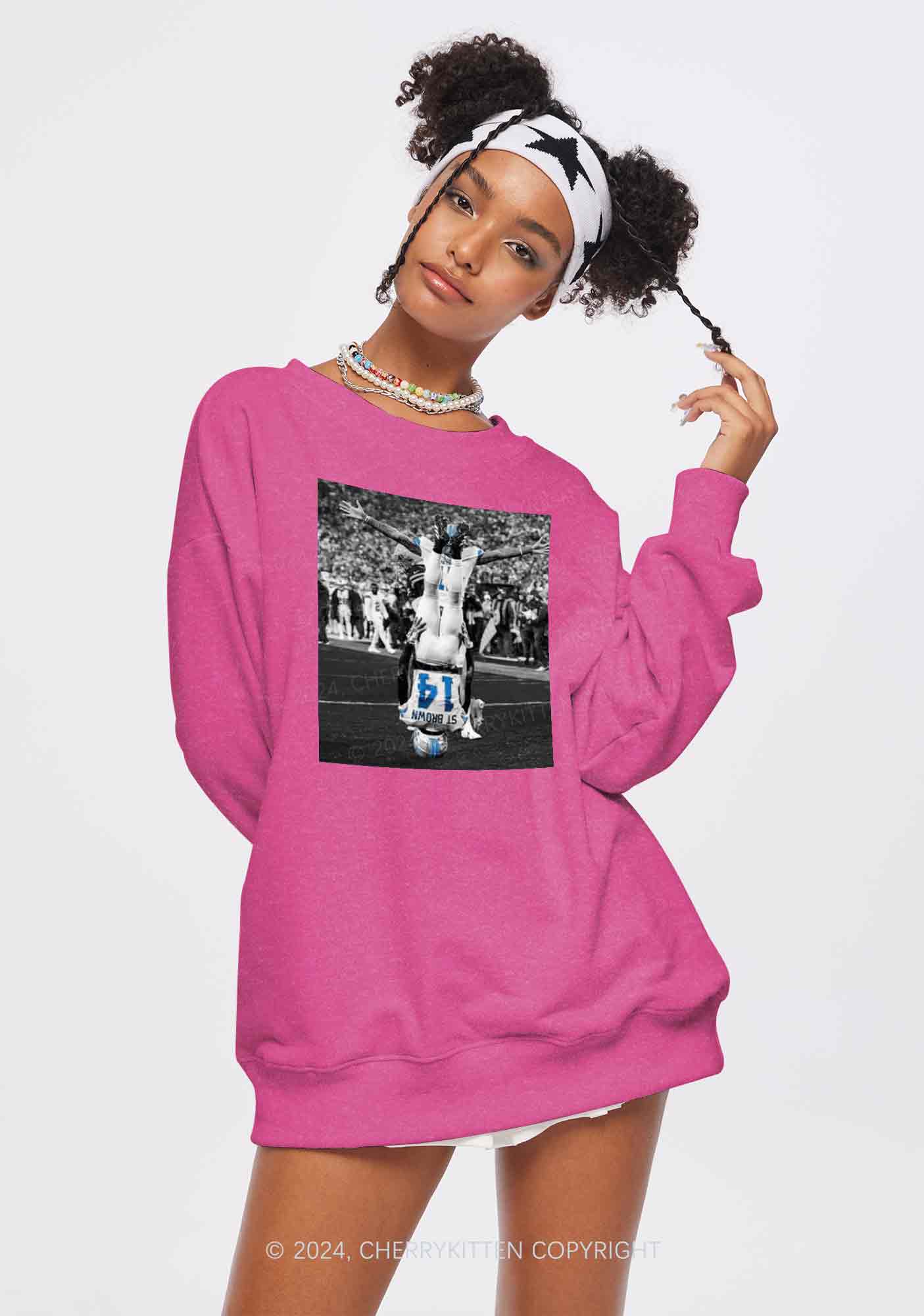 Headstand Celebration Y2K Super Bowl Washed Sweatshirts Cherrykitten