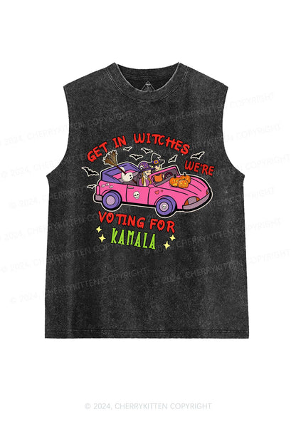 Halloween Get In Witches Y2K Washed Tank Cherrykitten