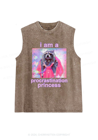 Procrastination Princess Y2K Washed Tank Cherrykitten