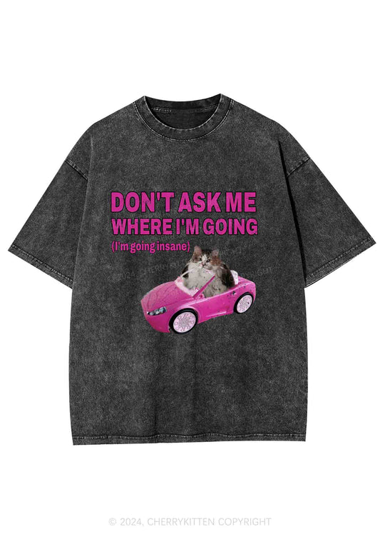 I'm Going Insane Y2K Washed Tee Cherrykitten