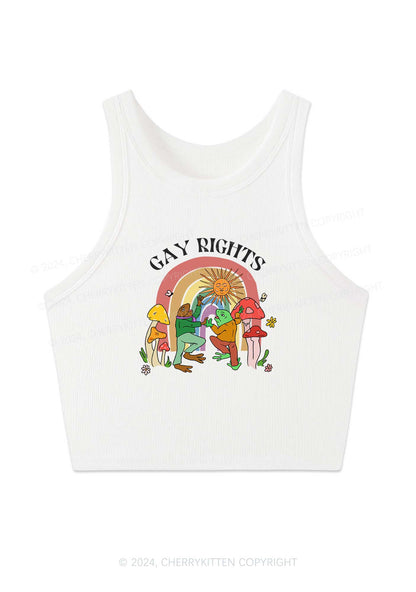 Gay Rights Y2K Crop Tank Top Cherrykitten